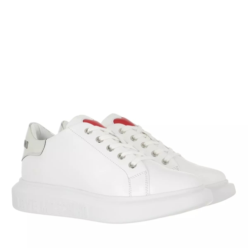 Love Moschino Sneakerd Gomma40 Vitello Bianco scarpa da ginnastica bassa