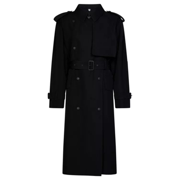 Full length cheap black trench coat