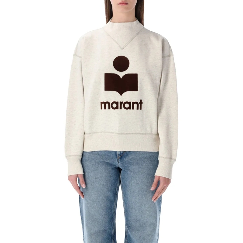 Etoile Isabel Marant  Moby Cotton Sweatshirt Ecru Neutrals