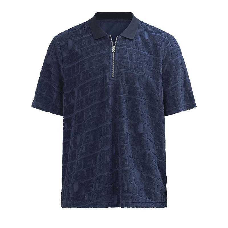 True Religion T-Shirt Polo dunkel-blau