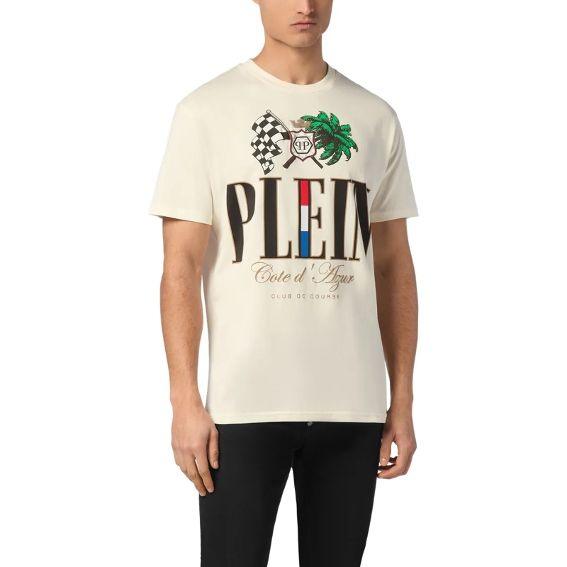 Philipp Plein T-Shirt T-Shirt Rundhalsausschnitt D Azur weiss(Image 3)