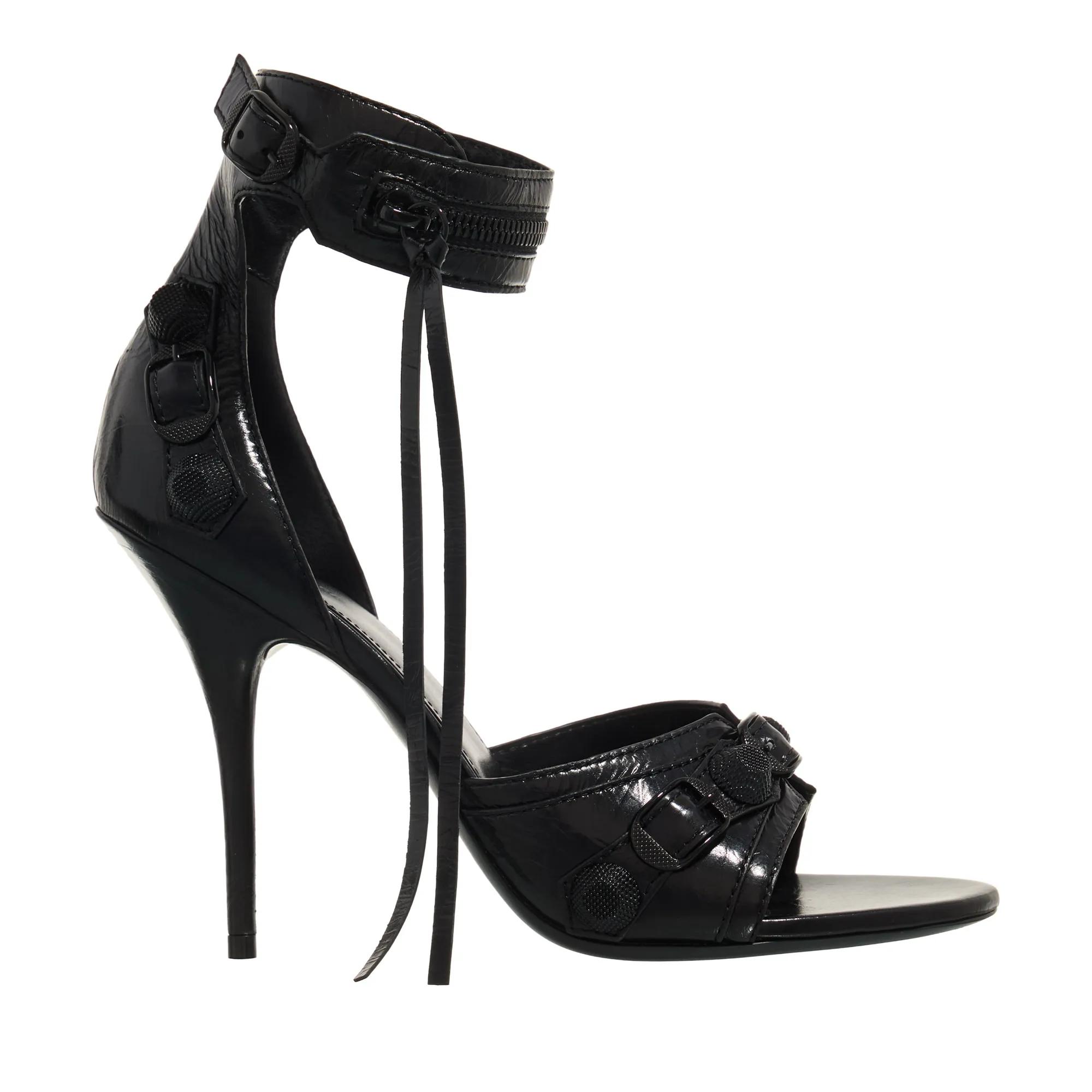 Balenciaga Pumps & High Heels - Cagole Sandal - Gr. 37 (EU) - in Schwarz - für Damen - aus Leder & Leder & genarbt & Leder