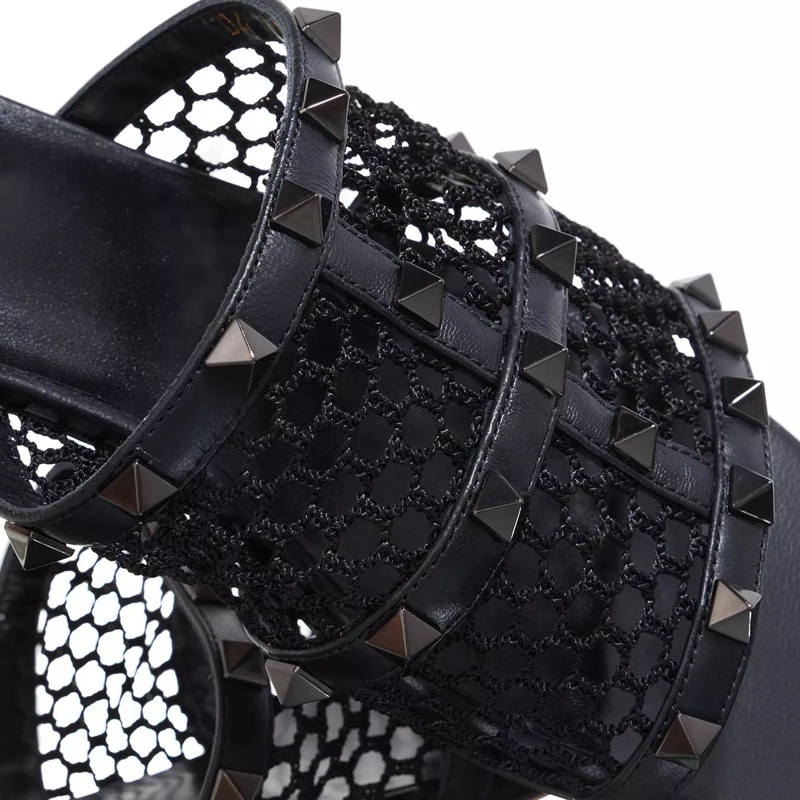 Valentino Garavani Slides Sandal Rockstud Nero(Image 3)