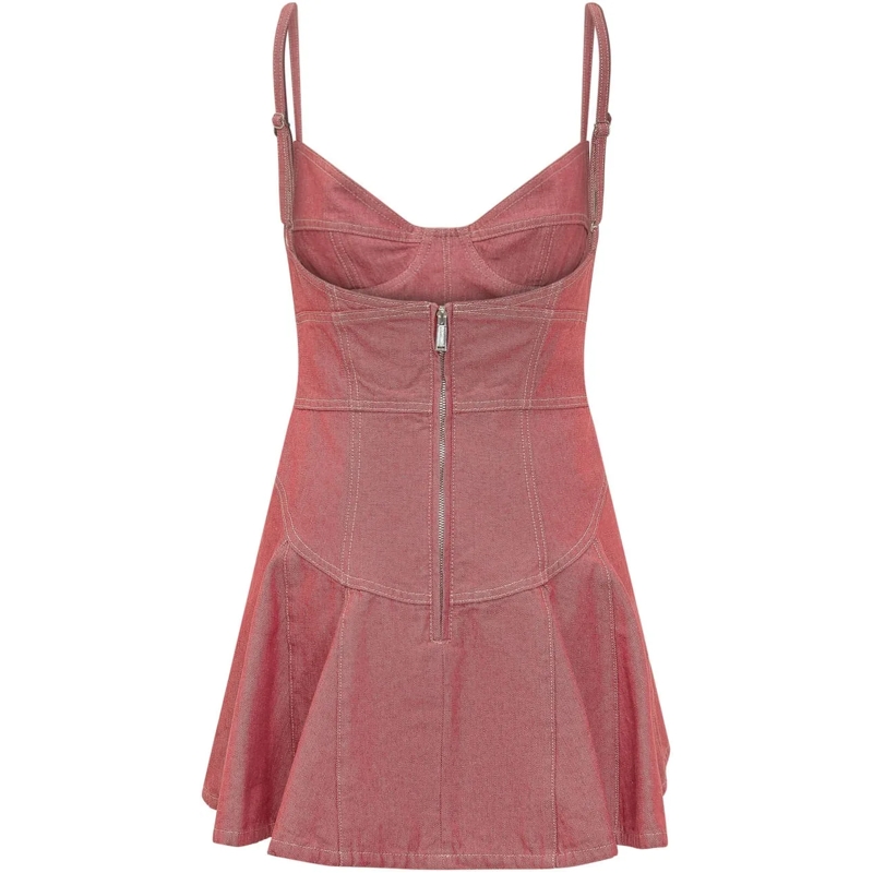 Dsquared2 Mini-robe Abito Flouncy rose(Image 2)