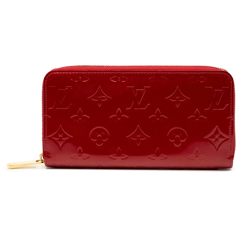 Louis Vuitton Geldbörse Monogram Vernis Zippy Long Wallet rot