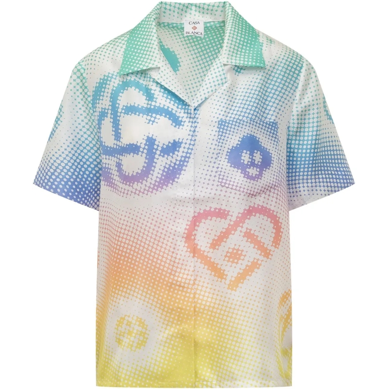 Casablanca Bluse Cuban Collar Shirt mehrfarbig