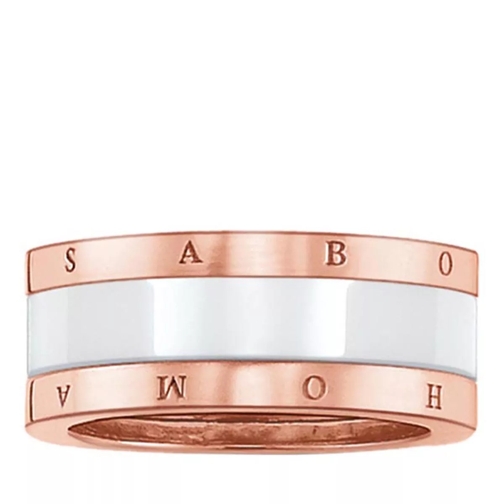 Thomas Sabo Ring Ceramic Rose Gold White Band ring