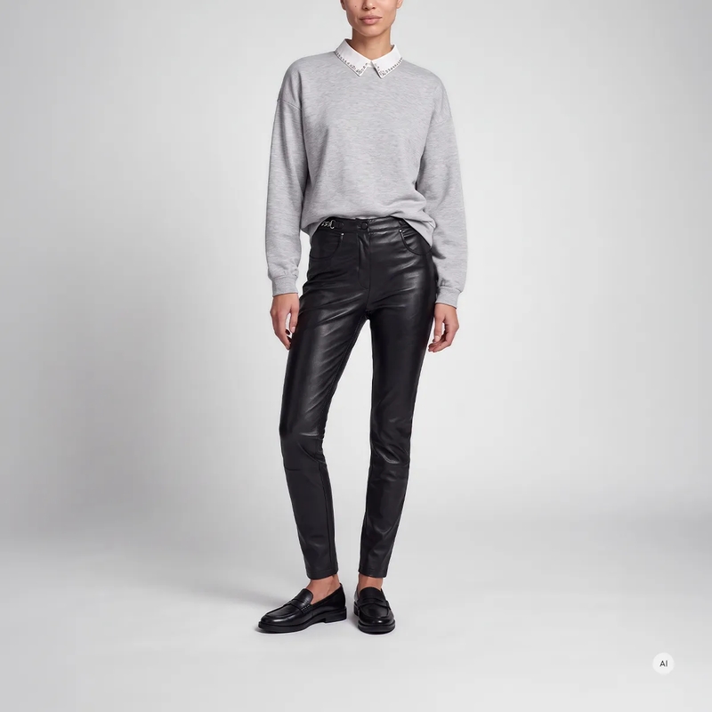 Marc Aurel Sweatshirt Sweater mit Hemdkragen grau(Image 2)