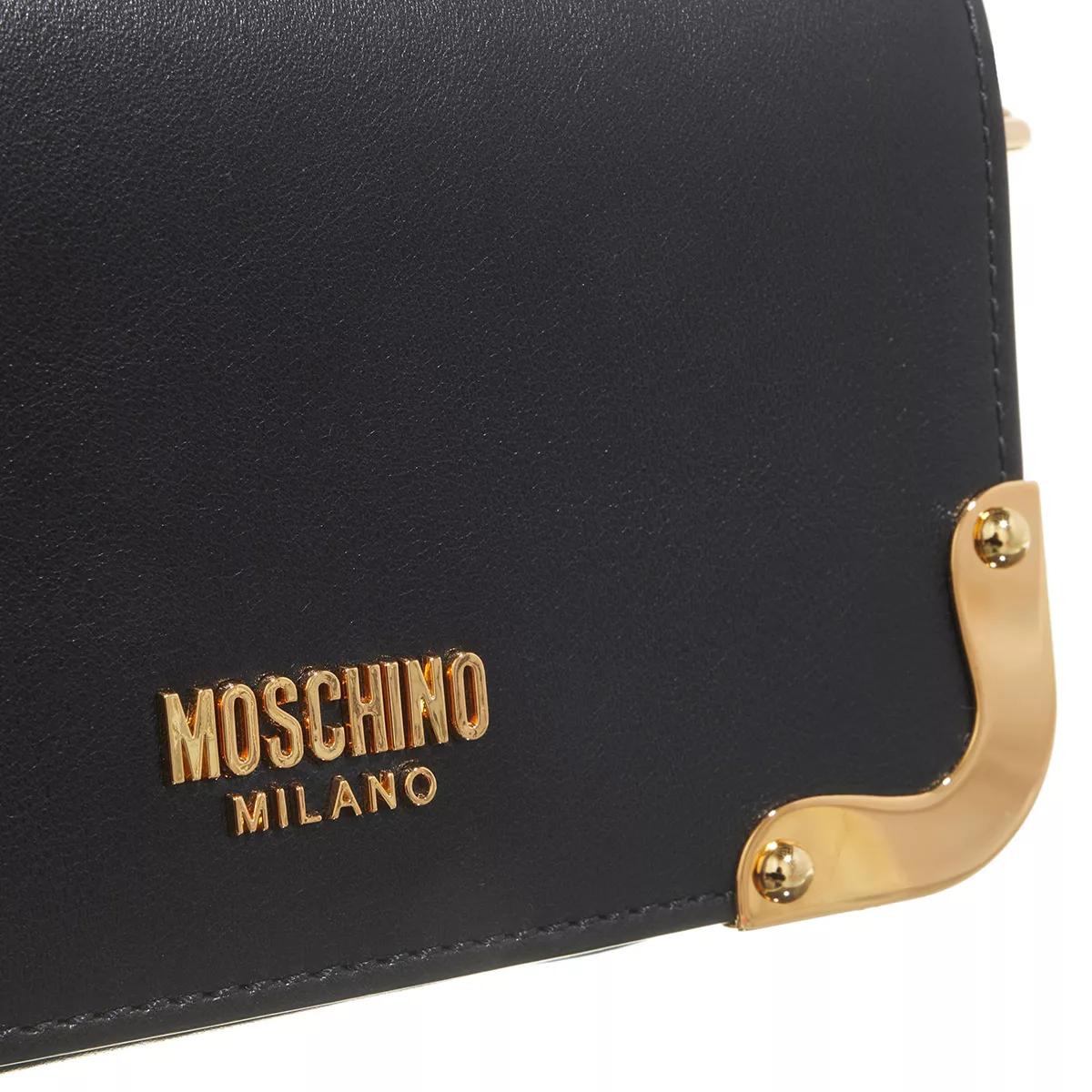 Moschino Crossbody bags Metal Corner Shoulder Bag in zwart