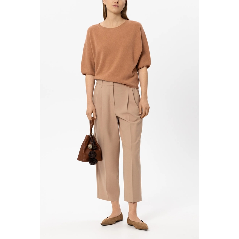 Luisa Cerano Stoffen broek Tapered-Pants mit Bundfalten nude(Image 2)