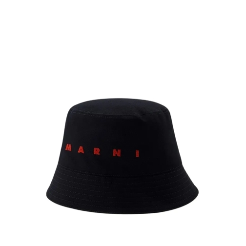 Marni Hut Bucket Hat - Cotton - Black Black