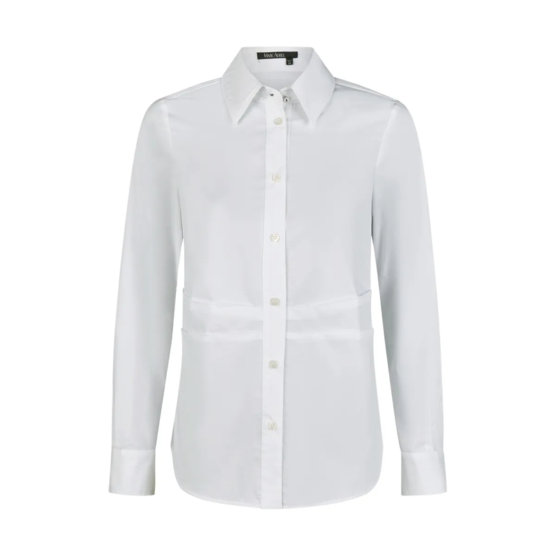 Marc Aurel Bluse Poplinhemd weiss