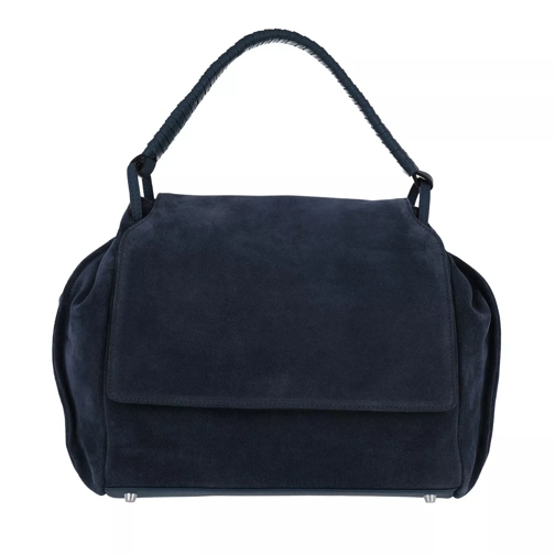Abro Suede Leather Satchel navy Cartable