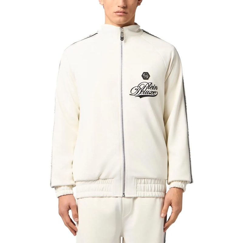 Philipp Plein Daunenjacke Tracksuit Jacket Plein Deluxe Signature Signature weiss