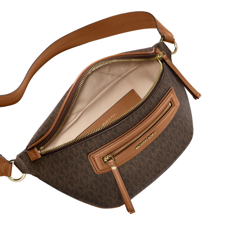 MICHAEL Michael Kors Crossbody Bag Md Sling Msgr Brn/acorn(Image 3)