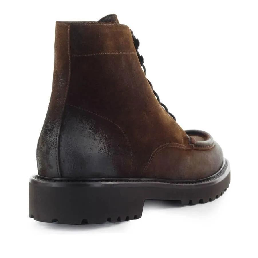 Thumbnail - Doucal's Stiefel - Dark Brown Suède Combat Boot - Gr. 44 (EU) - in Braun - für Damen