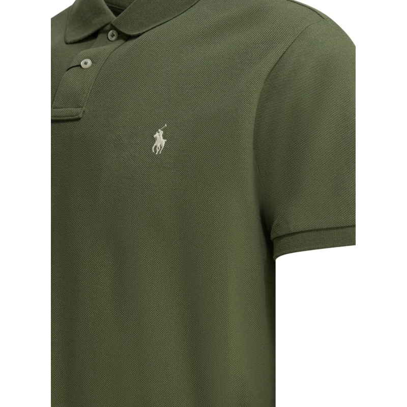 Polo Ralph Lauren Polohemd Classic Green Polo Shirt With Textured Fabric And  Grey(Image 4)