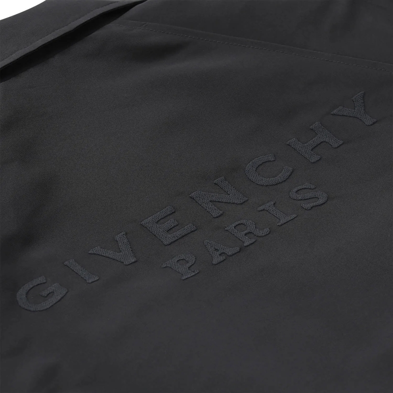 Givenchy  Pointed Collar Black Button-Up Coach Jacket Black(Image 8)
