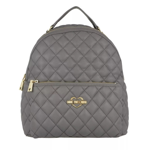 Love Moschino Quilted Nappa Backpack Trapuntata Grigio Backpack