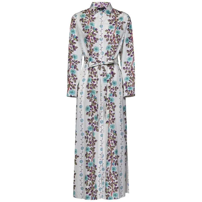 Etro  White Cotton And Silk Beach Kaftan White