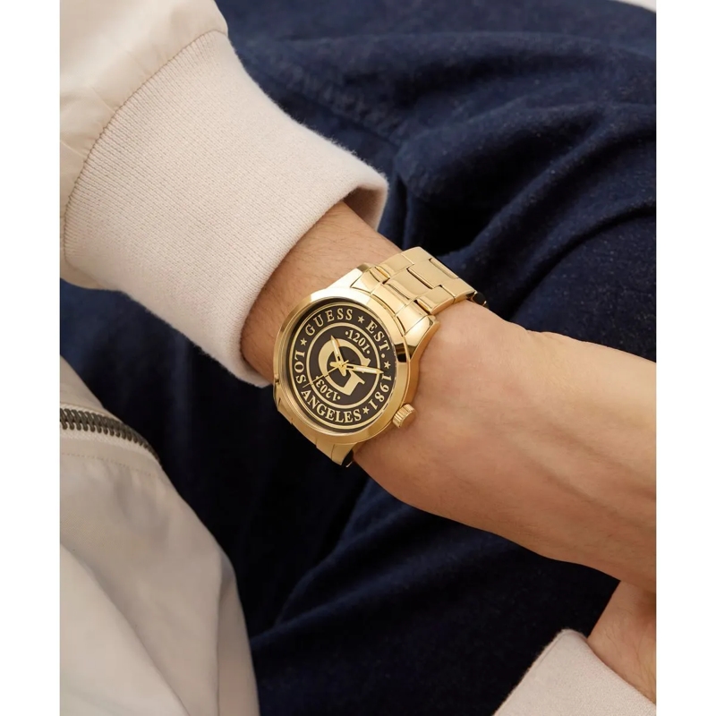 Guess Quarzuhr Quarz-Analoguhr Collegiate G gold(Image 5)