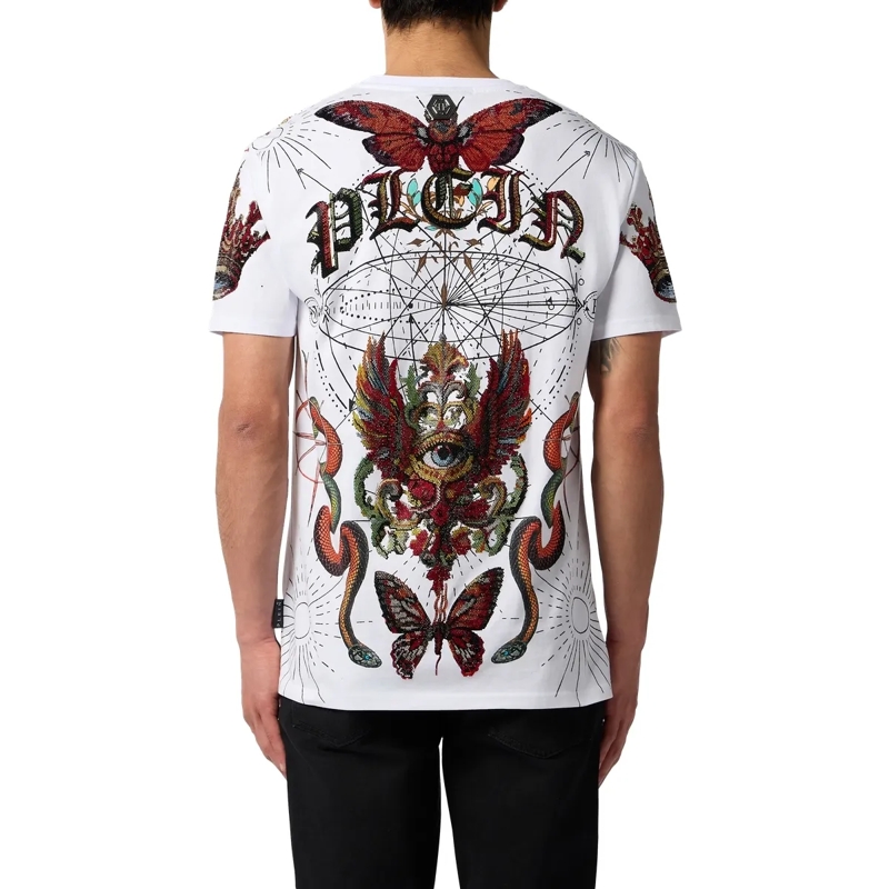 Philipp Plein T-Shirt Round Neck T-Shirt Tattoo Stones weiss(Image 2)