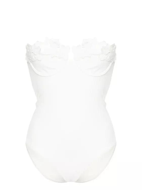 Zimmermann - Halliday Embroidery Swimsuit - Größe 2 - white