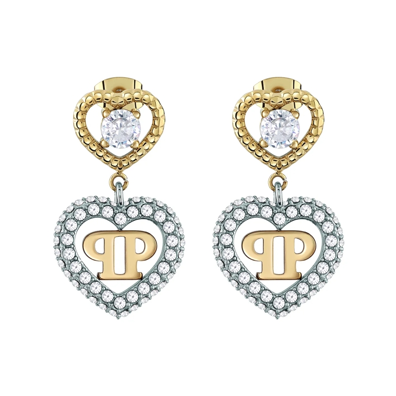 Philipp Plein Ohrstecker Ohrringe Plein Rocked Heart gold