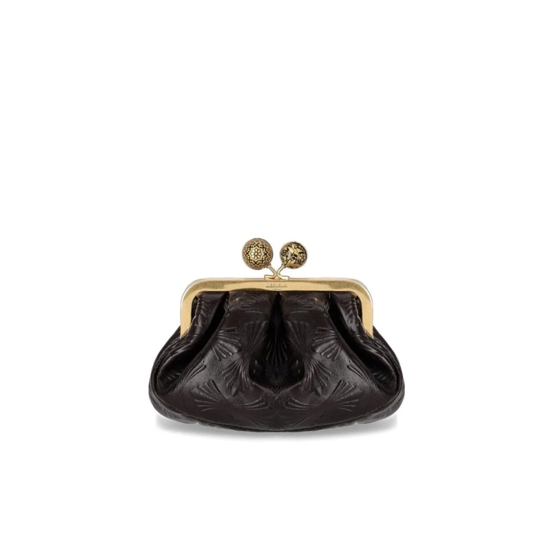 Max Mara Pochette Pasticcino Spanish Heritage Small Brown Clutch Brown