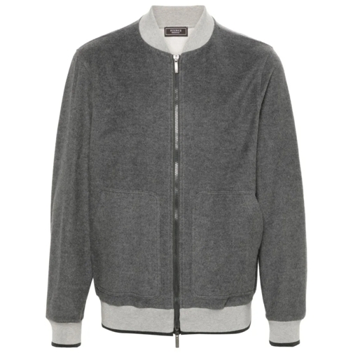 Peserico Zip-Up Bomber Jacket Grey Bomberjackor