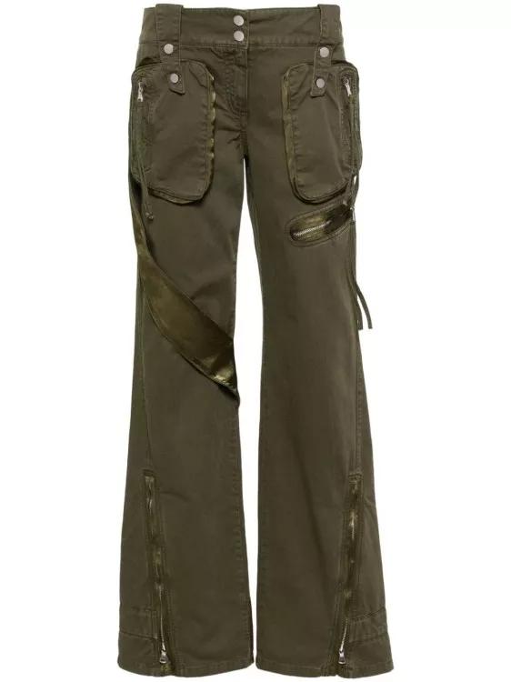 Blumarine - Military Green Straight Leg Trouser - Größe 38 - green