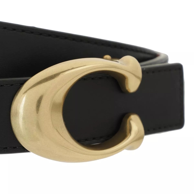 Coach Wendegürtel Sculpted Reversible Belt Black 1941 Saddle(Image 3)