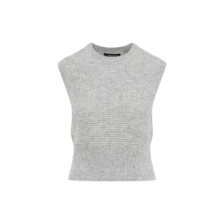 Fabiana Filippi - Rock Grey Mohair Vest - Größe 42 - grau