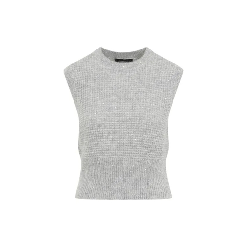 Fabiana Filippi Rock Grey Mohair Vest Grey Trui