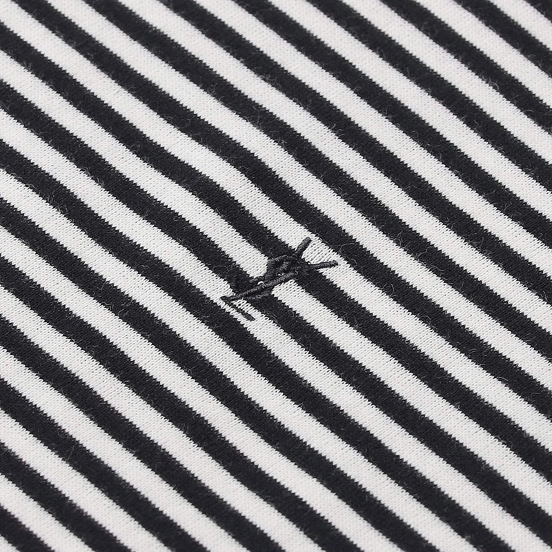 Saint Laurent Top Gestreiftes Top mit Logo schwarz(Image 4)