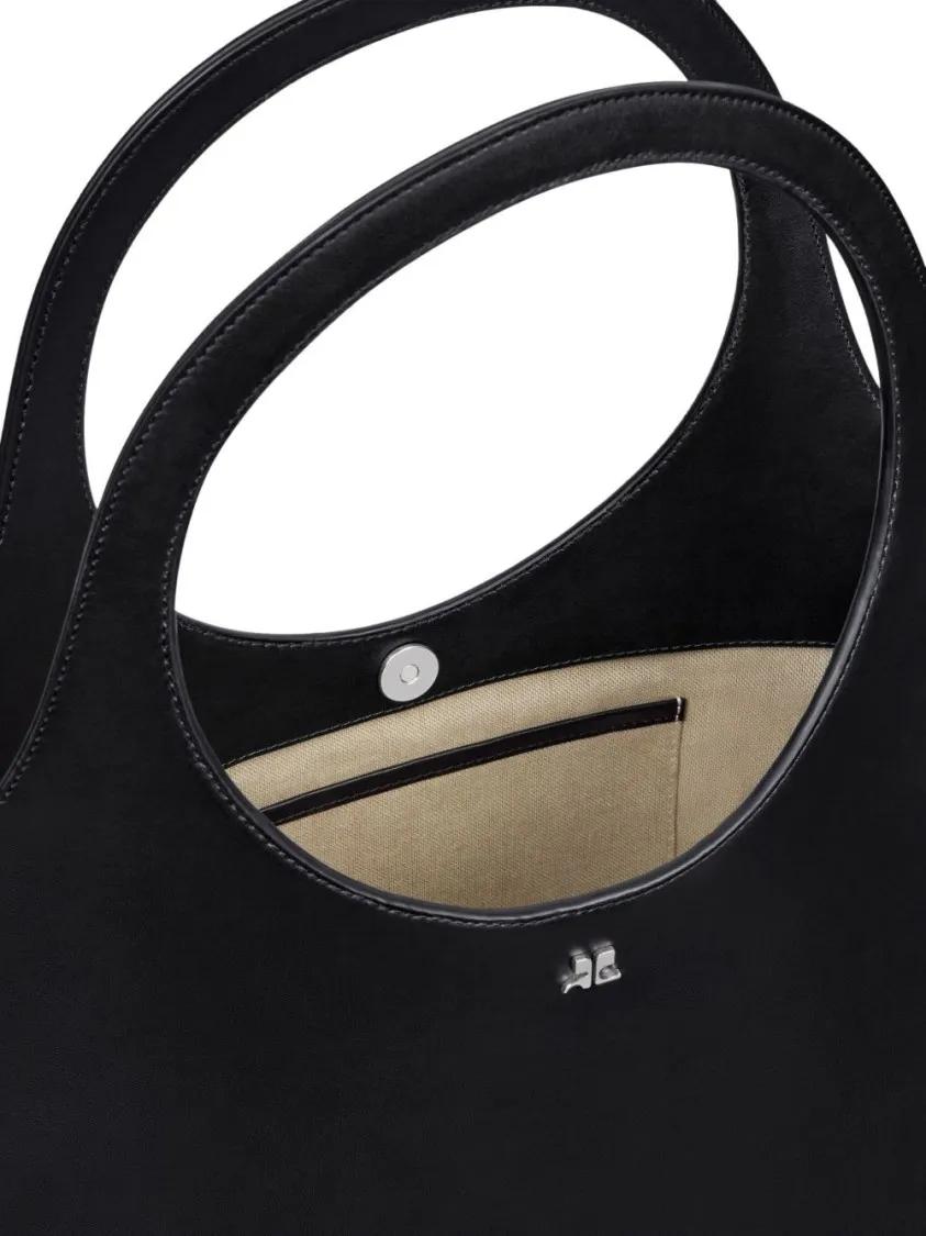 Thumbnail - Courrèges Crossbody Bags - Black Bag With Magnetic Fastening And Dual Handles - Gr. unisize - in Schwarz - für Damen