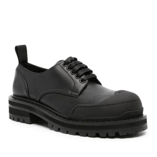 Marni Veterschoenen Logo-Tab Lace-Up Black Shoes Black