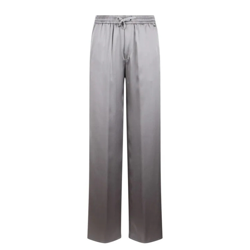 Herno Fluid Satin Trousers Grey 