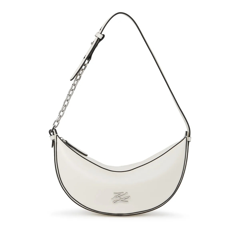 Karl Lagerfeld Schultertasche K/Autograph kleine Mondtasche offwhite
