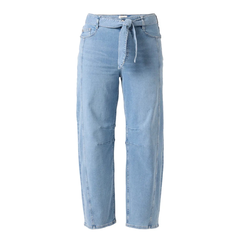 Future People Tapered-Jeans Damen Jeans 03:01 BARREL LEG BELT hell-blau