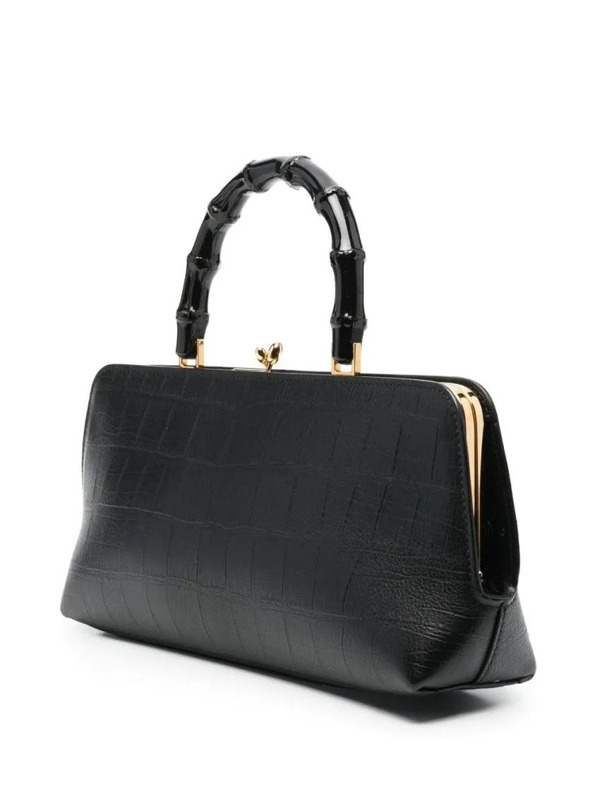 Jil Sander Clutches Goji Small Bamboo Bag in zwart
