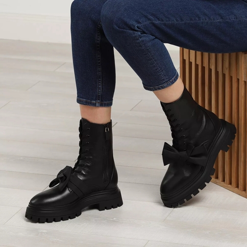 Stuart Weitzman Bottes à lacets Bedford Loveknot Bootie Black (Image 2)