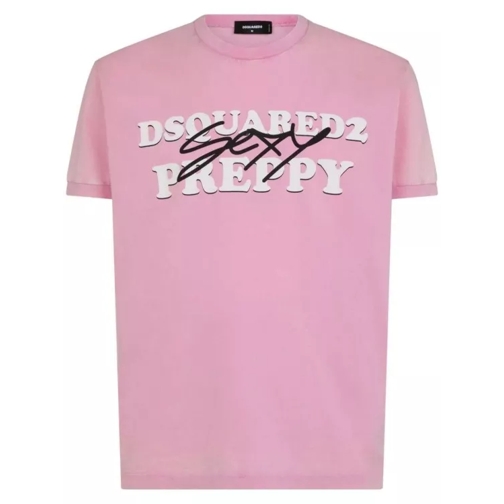 Dsquared2 Pink Logo-Print Cotton T-Shirt Pink 