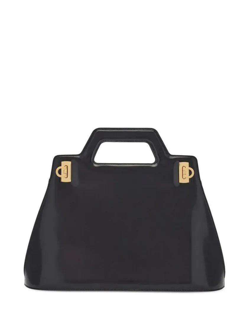 Salvatore ferragamo black handbag sale