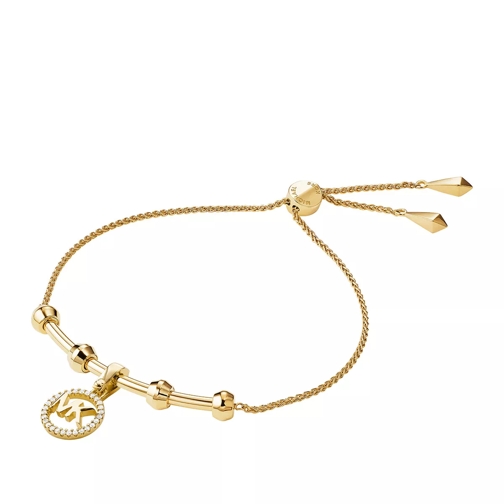 Michael Kors MKC1107AN710 Logo Charm Slider Gold Bracelet