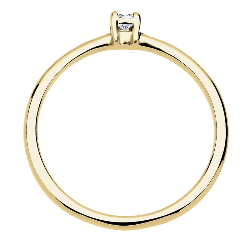 Elli Diamantring Ring Verlobungsring Diamant 0.06 ct. 375 Gelbgold weiss(Image 3)
