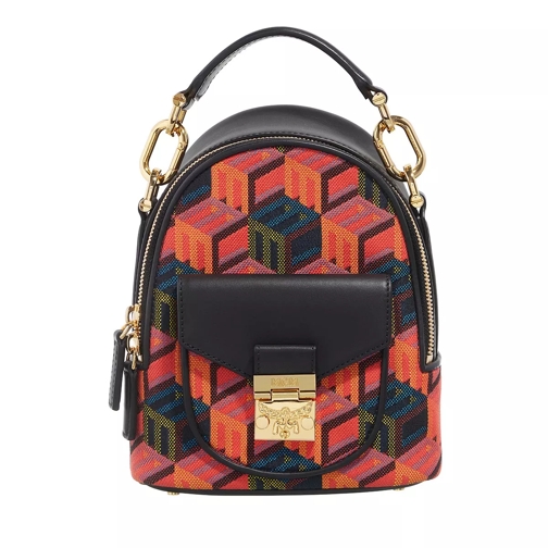 MCM Tracy Backpack In Cubic Monogram Jacquard Multicolour Sac à dos