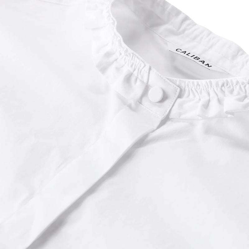 CALIBAN Chemisier Bluse aus Baumwollmix weiß(Image 3)