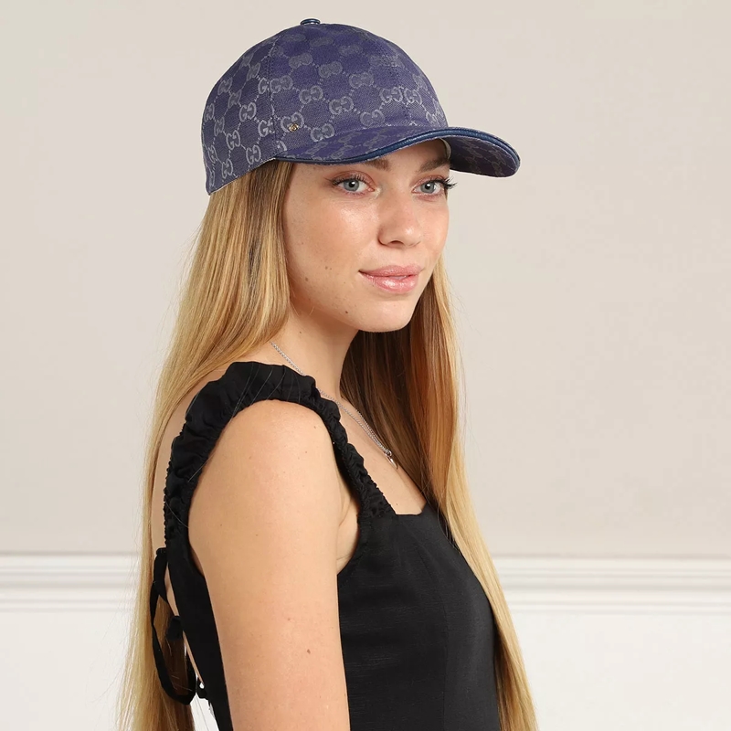 Gucci Baseballkappe GG Baseball Cap Canvas Blue Grey/Blue Royale(Image 2)