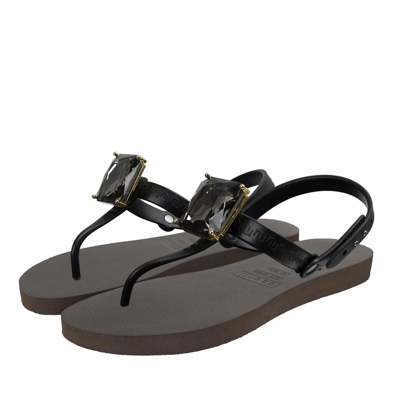UZURII Flip Flops Zehentrenner Selena Diamond Silver mocca(Image 2)